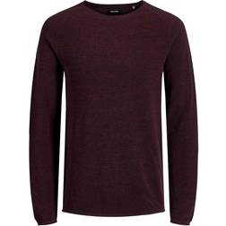 Jack & Jones Textured Knitted Sweater - Red/Port Royale