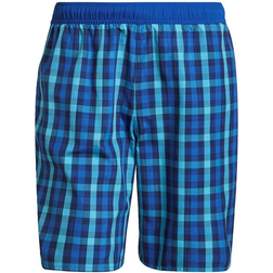 Adidas Classic Length Check Swim Shorts - Team Navy/Royal Blue