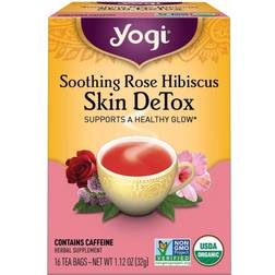 Yogi Soothing Rose Hibiscus Skin DeTox Tea 1.129oz 16