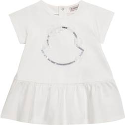 Moncler Branded Ruffle Tee T-Shirt - White (G1-951-8I724-10-8790N)