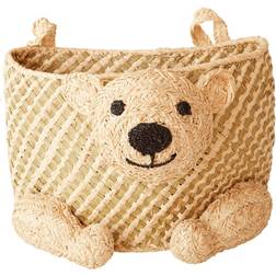 Rice Small Bear Raffia Hanging Basket