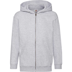 Fruit of the Loom Kid's Hooded Sweatshirt Jacket - Heather Grey