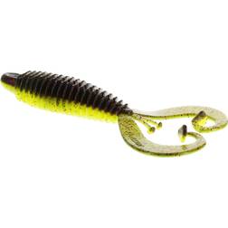 Westin RingCraw Curltail 9cm Black/Chartreuse 5pcs