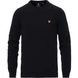 Lyle & Scott Crew Neck Lambswool Blend Jumper - Jet Black