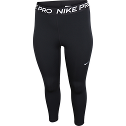 Nike Training Pro Plus Size Tights Dam - Black/White