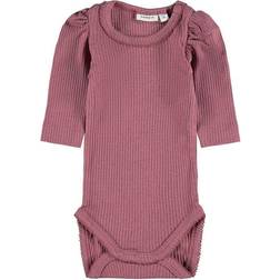 Name It Rib Romper - Pink/Deco Rose (13187459)