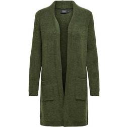 Only Long Knitted Cardigan - Green/Khaki