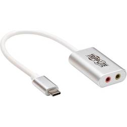Tripp Lite USB C-2x3.5mm M-F 2.0 0.7ft