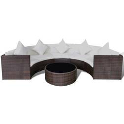 vidaXL 47403 Lounge-Set, 1 Bord inkl. 5 Soffor