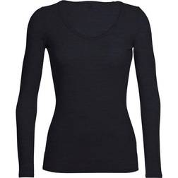 Icebreaker Merino Siren Long Sleeve Sweetheart Top Women - Black