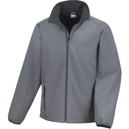 Result Mens Core Printable Softshell Jacket - Charcoal/Black
