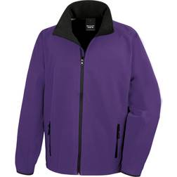 Result Mens Core Printable Softshell Jacket - Purple/Black