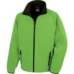 Result Mens Core Printable Softshell Jacket - Vivid Green/Black