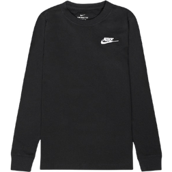 Nike Older Kid's Sportswear Long Sleeve T-shirt - Black/White (CZ1855-010)