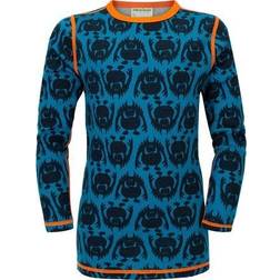 Vossatassar Monster Print Wool Sweater - Ocean