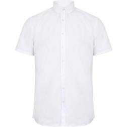 Henbury Classic SS Oxford Shirt - White