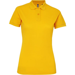 ASQUITH & FOX Women's Short Sleeve Performance Blend Polo Shirt - Sunflower