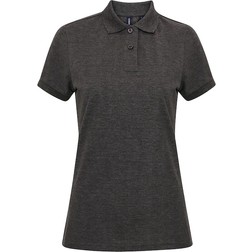 ASQUITH & FOX Women's Short Sleeve Performance Blend Polo Shirt - Charcoal