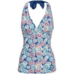 Trespass Bloomer Halterneck Tankini Top - Blush Print