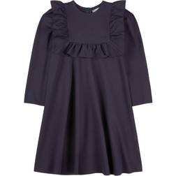 il gufo Frill Long Sleeve Dress - Navy (A21VL454M0041)