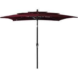 vidaXL 3-Tier Parasol with Aluminium Pole 98.4"