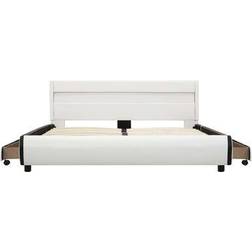 vidaXL Bed Frame with LED 2 Drawers 70cm Bettrahmen 140x200cm
