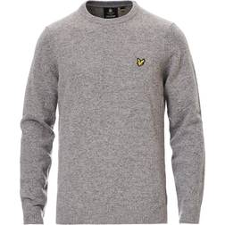 Lyle & Scott Crew Neck Lambswool Blend Jumper - Mid Grey Marl