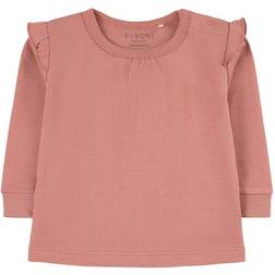 Fixoni Ruffle Detail T-Shirt - Pink