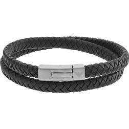 Emporio Armani Signature Bracelet - Silver/Black