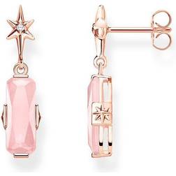 Thomas Sabo Pin Earrings - Rose Gold/White/Quartz