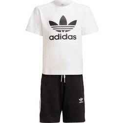 Adidas Kid's Adicolor Shorts & Tee Set - White/Black (H25274)