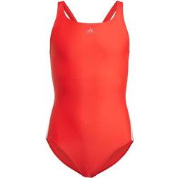 Adidas Athly V 3-Stripes Swimsuit - Vivid Red/White (GQ1143)