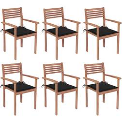 vidaXL 3072579 6-pack Garden Dining Chair