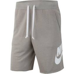 Nike Alumni Terry Shorts - Dark Grey Heather/Dark Grey Heather/White/White