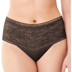 Maidenform Everyday Smooth High-Waist Lace Thong - Black