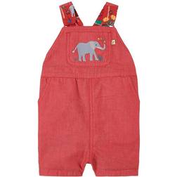 Frugi Rury Reversible Dungaree - True Red/Parakeet