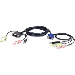 Aten USB A/2x3.5mm/VGA-USB B/2x3.5mm/DVI 3m