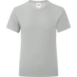 Fruit of the Loom Girl's Iconic 150 T-shirt - Zinc (61-025-0XW)