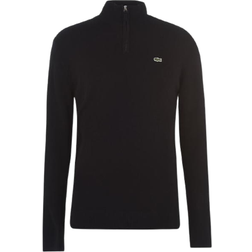 Lacoste Men's Quarter Zip Knit Sweater - Black