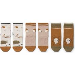 Liewood Silas Cotton Socks 3-pack - Friendship Sandy Mix (LW13070-1150)