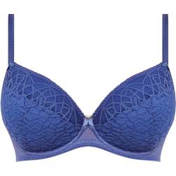 Freya Soiree Lace Padded Plunge Bra - DEN Blue