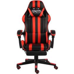 vidaXL Footrest Artificial Leather Gaming Chair - Black/Red