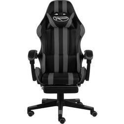 vidaXL Footrest Artificial Leather Gaming Chair - Black