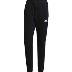 Adidas Essentials Fleece Tapered Cuff 3-Stripes Joggers Pant - Black/White