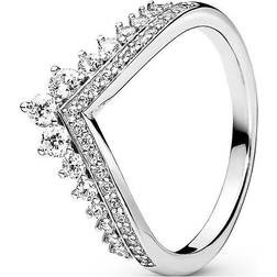 Pandora Princess Wishbone Ring - Silver/Transparent