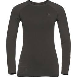 Odlo Performance Warm Eco Long Sleeve Base Layer Women - Black/Graphite Grey