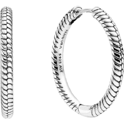 Pandora Moments Charm Hoop Earrings - Silver