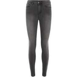 Vero Moda Tanya Normal Waist Slim Fit Jeans - Grey/Dark Grey Denim