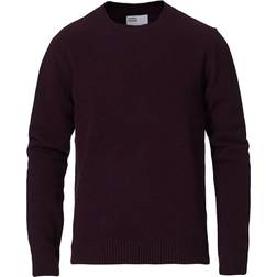 Classic Merino Wool Crew Neck Sweater Unisex - Oxblood Red