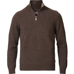 Gran sasso Wool/Cashmere Half Zip - Brown